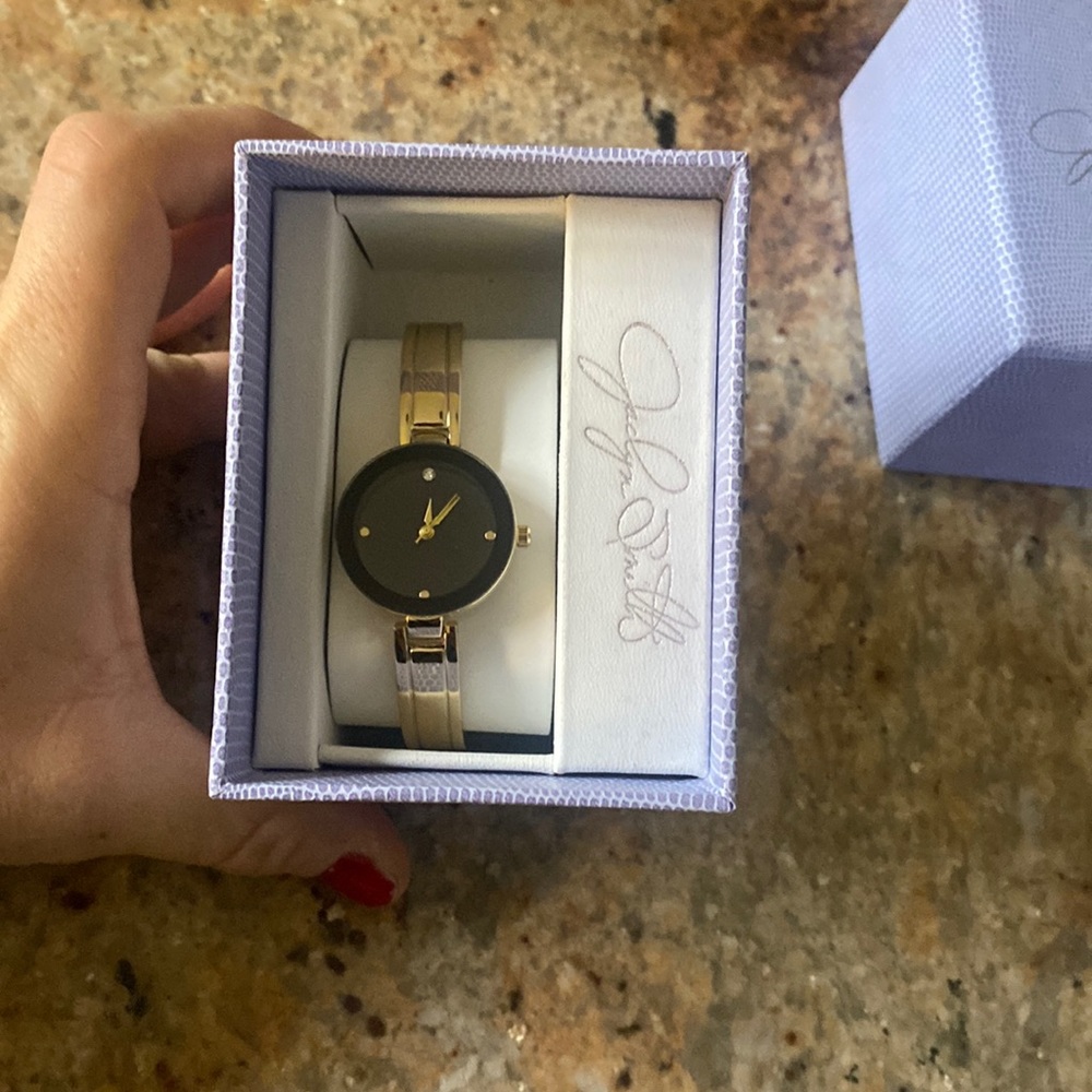 Macy’s gold cuff women watch